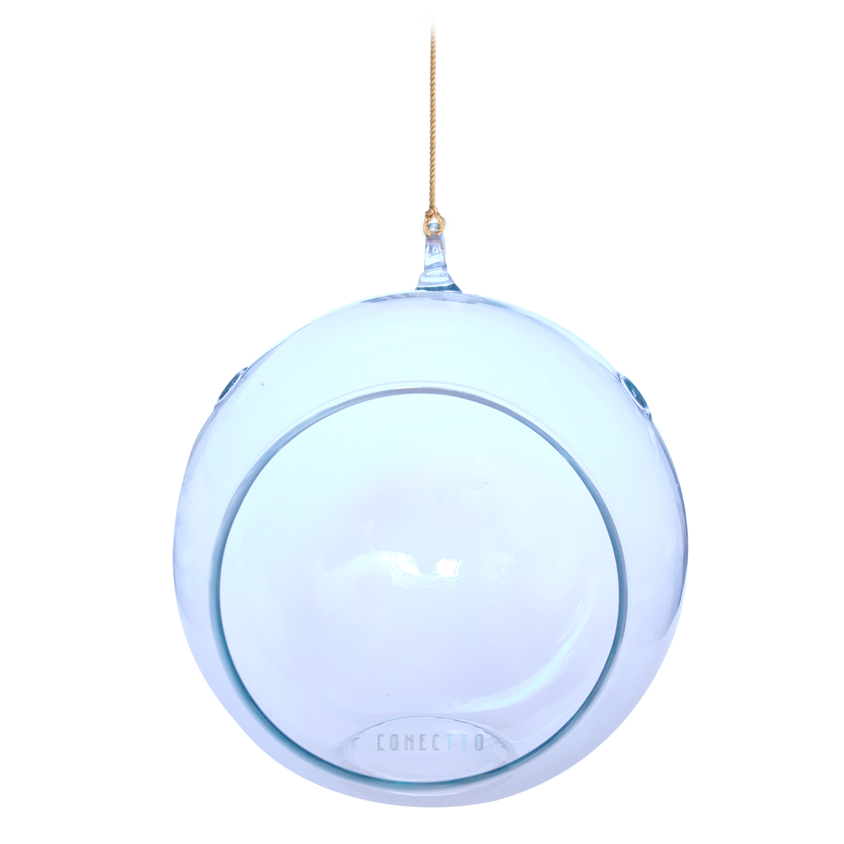 Terrario Colgante/base Cristal Vidrio Esfera 18 Cm - Imagen 2